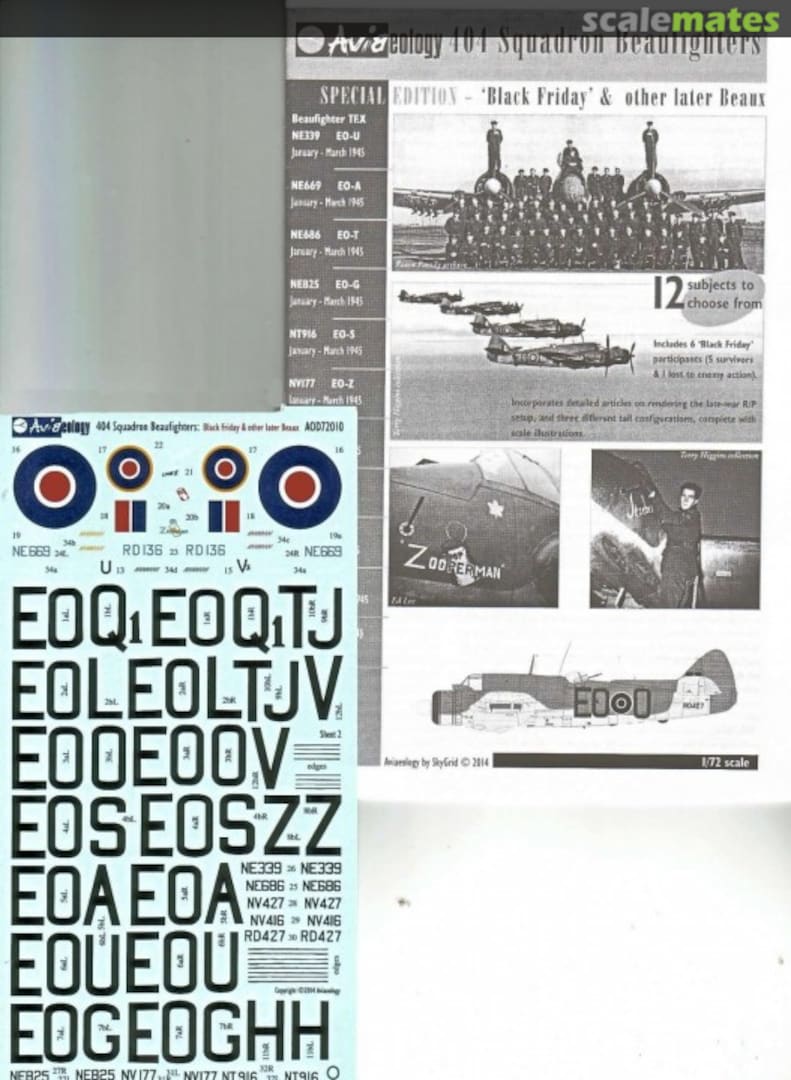 Boxart 404 Squadron Beaufighters AOD72010 Aviaeology