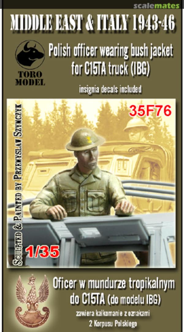 Boxart Middle East & Italy 1943-46 Polish Officer Wearing Bush Jacket for C15TA Truck (IBG) 35F76 ToRo Model