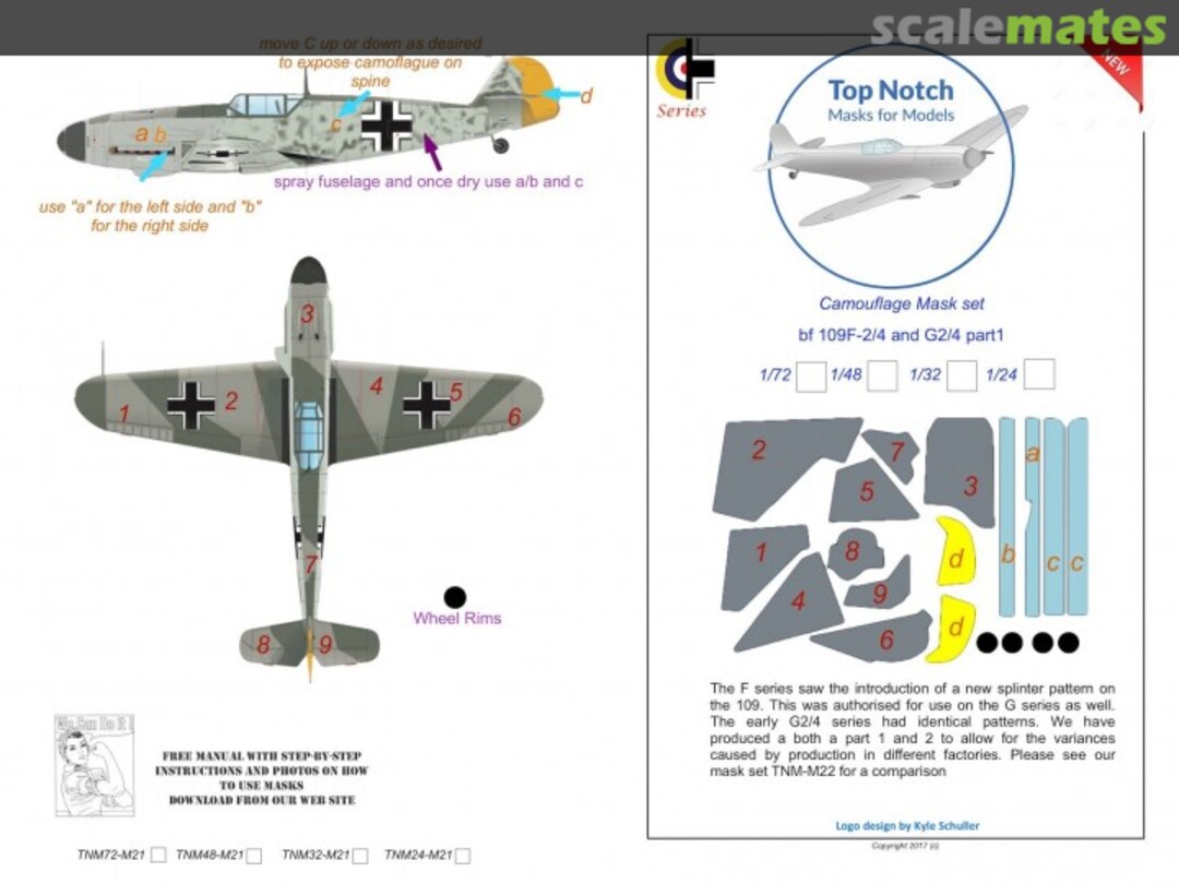 Boxart Messerschmitt Bf-109F-2/4 & G2/4 TNM72-M21 TopNotch