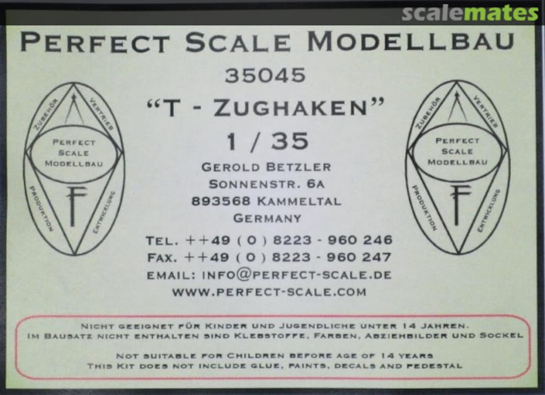 Boxart T-Zughaken 35045 Perfect Scale Modellbau