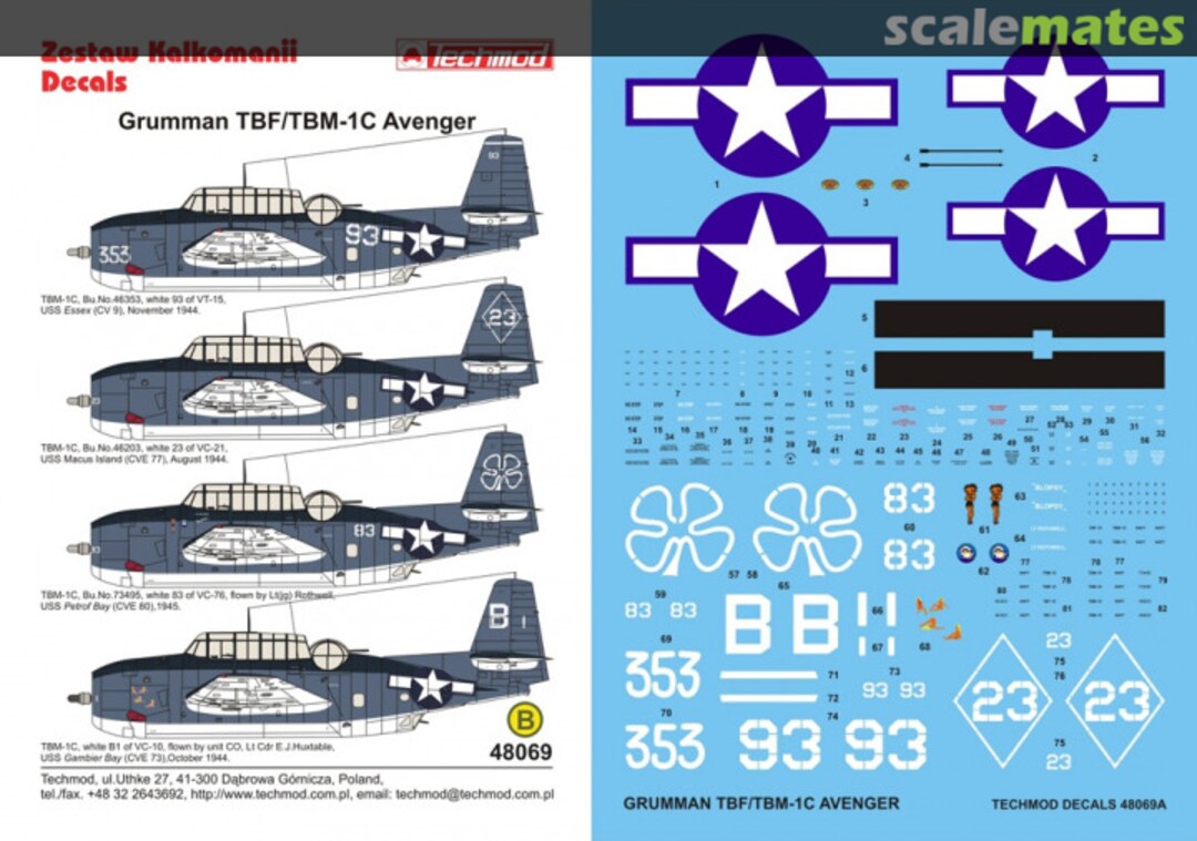 Boxart Grumman TBF/TBM-1C Avenger 48069 Techmod