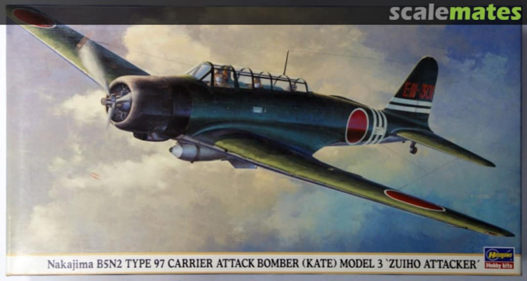 Boxart Nakajima B5N2 Type 97 Carrier Attack Bomber (Kate) Model 3 'Zuiho Attacker' 09761 Hasegawa