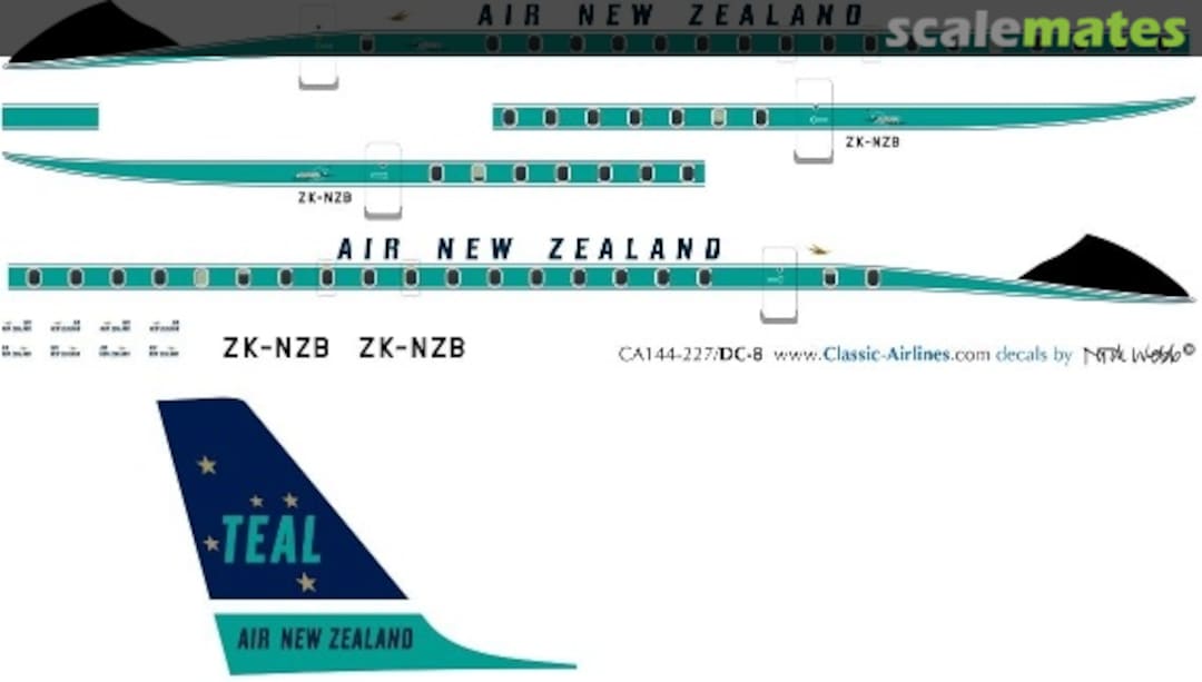 Boxart TEAL/ANZ DC-8 CA144-227 Classic Airlines