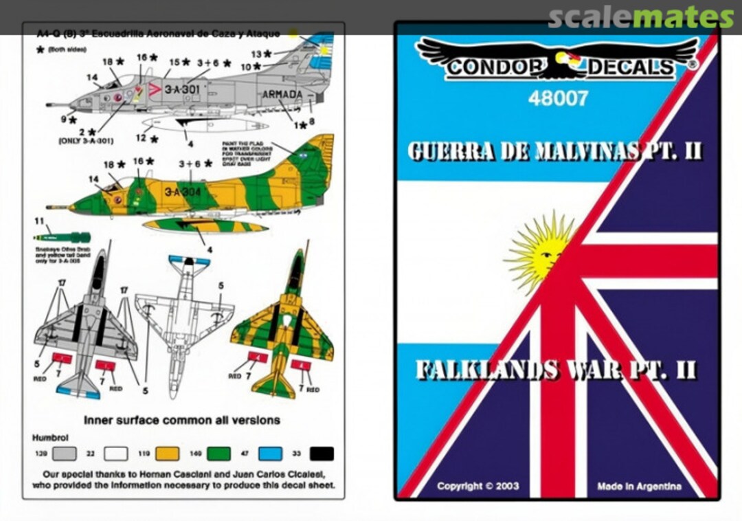 Boxart Guerra de Malvinas Pt.II 48007 Condor Decals