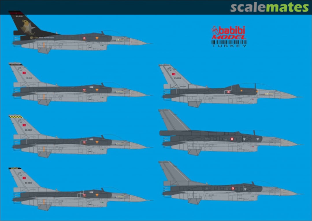 Boxart F-16 Fighting Falcon - SoloTurk #2 & #3 and Wolf Squadron DDT-01015 Babibi model