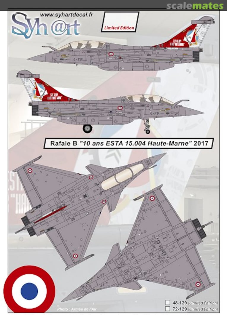 Boxart Rafale B 4-FP "10 ans ESTA 15.004 Haute-Marne" 2017 72-129 Syhart