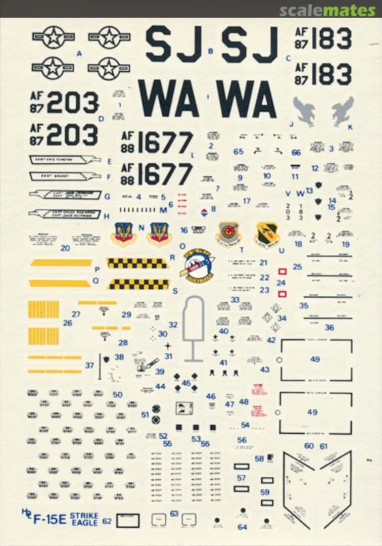 Boxart Mc Donnell Douglas F-15E Strike Eagle 72-009 Hi-Decal Line