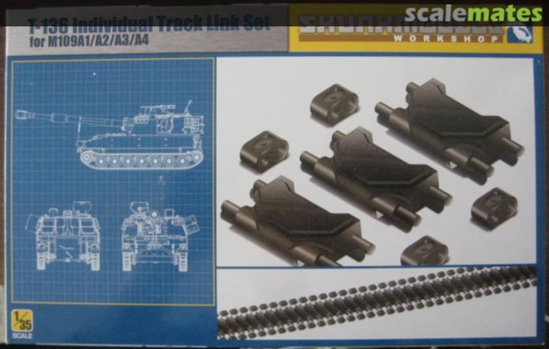 Boxart T-136 Individual Track Link for M109A1-A4 35001 Skunkmodels