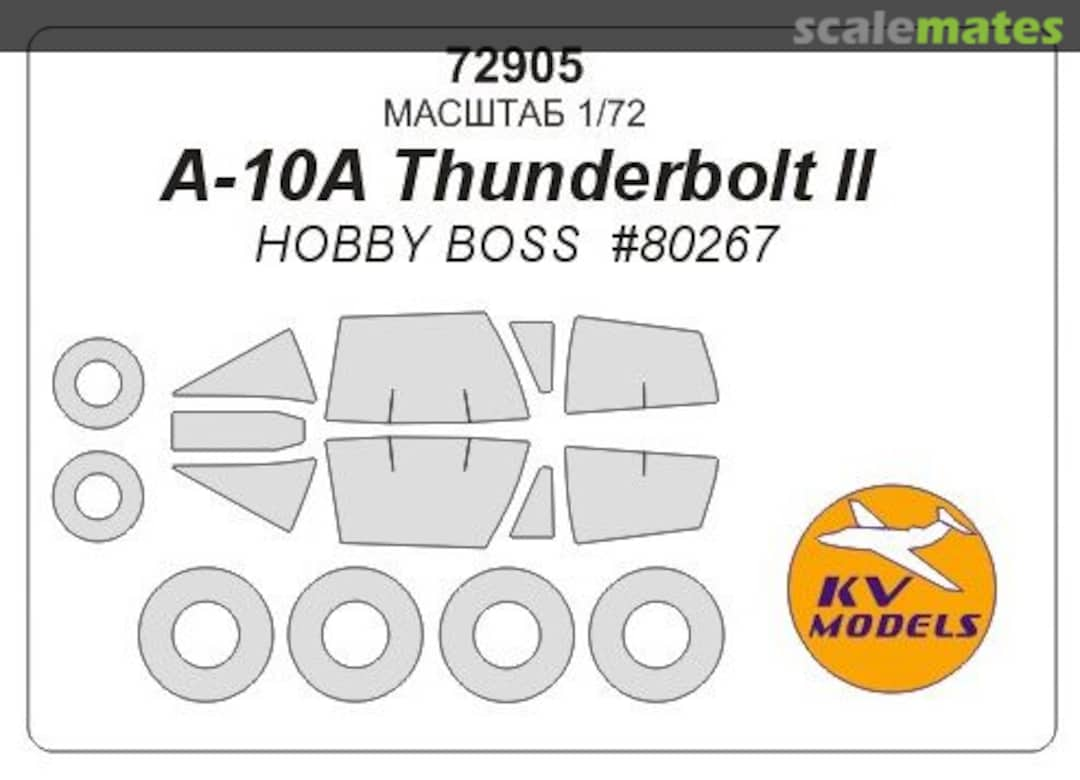 Boxart A-10A Thunderbolt II - Painting masks for + masks for disks and wheels 72905 KV Models