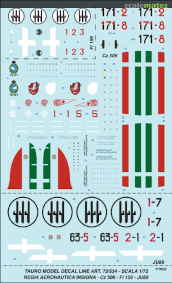 Boxart Regia Aeronautica National Insigna 72-534 Tauro Model