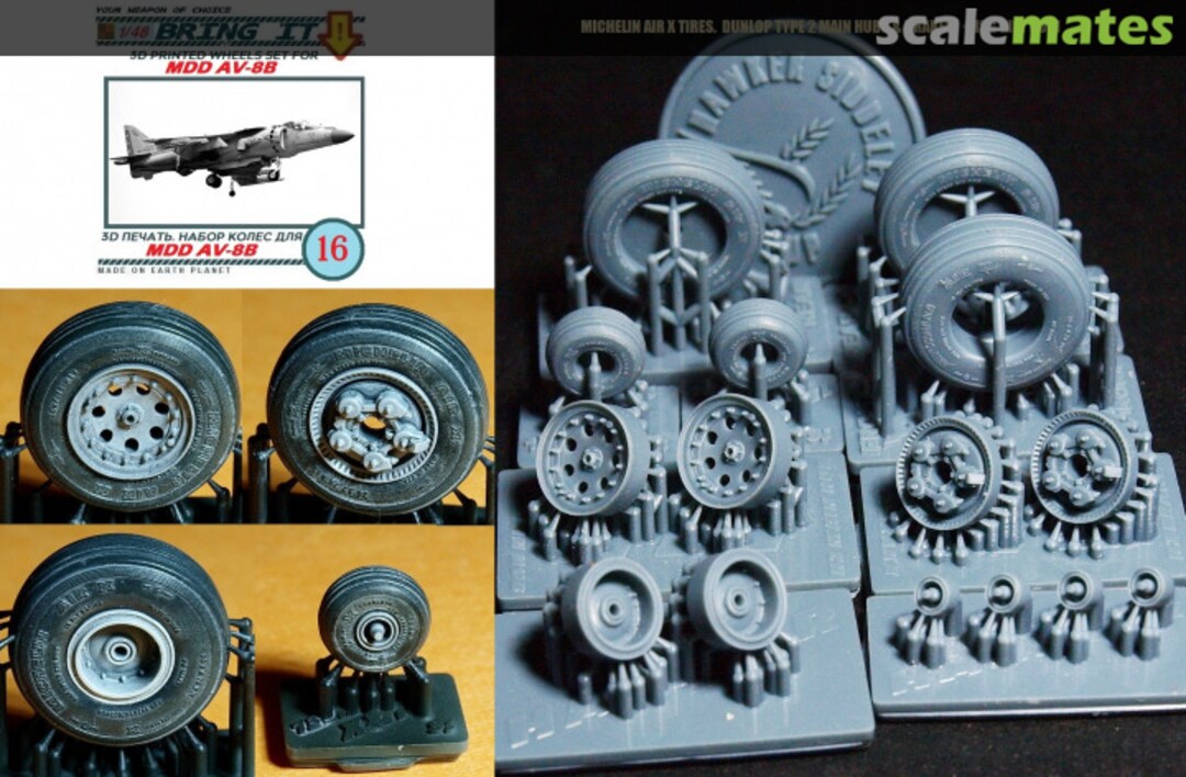 Boxart MDD AV-8B H2 wheels set  16 MLH/Bring It!