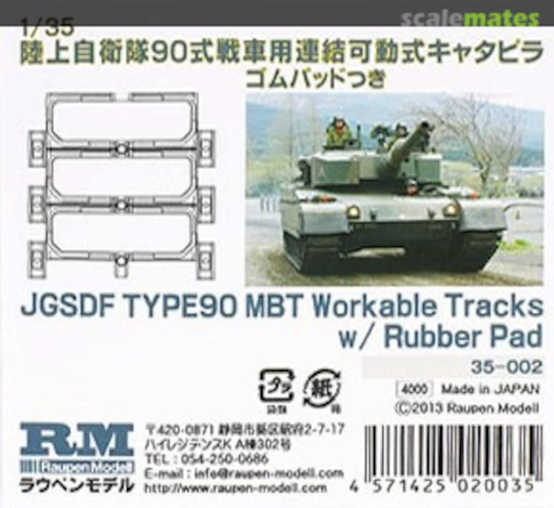 Boxart JGSDF TYPE90 MBT Workable Tracks w/Rubber Pad 35-002 Raupen Modell