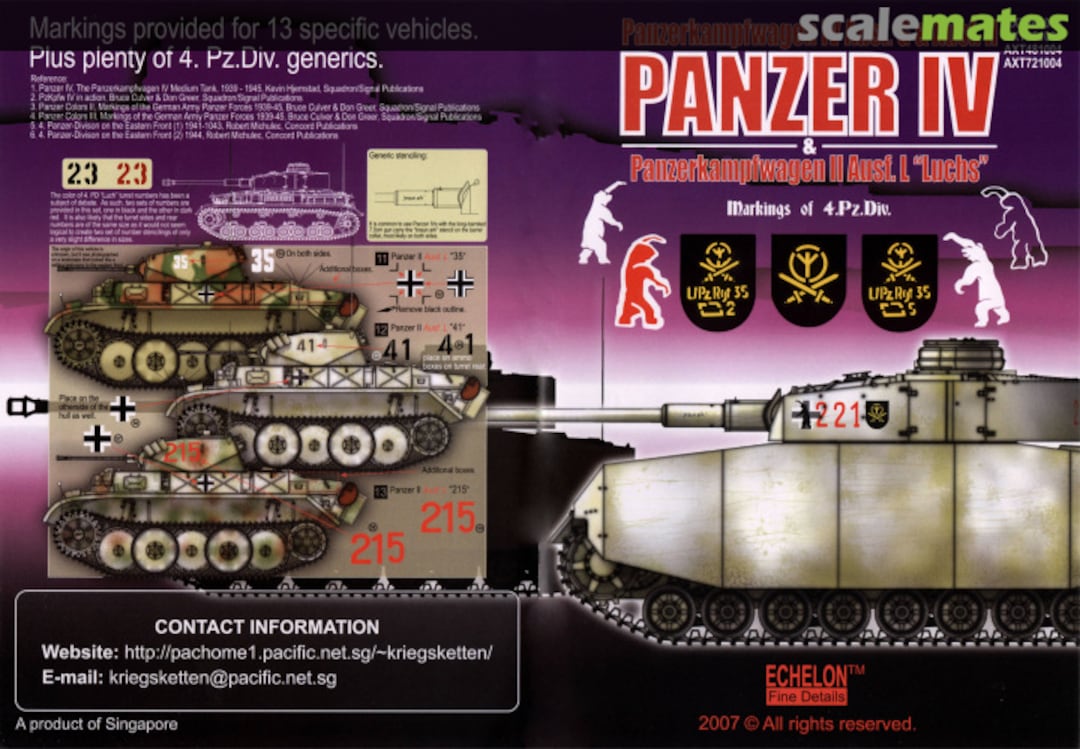 Boxart Panzer IV & Pz.Kpfw.II Ausf.L Luchs AXT351004 Echelon Fine Details