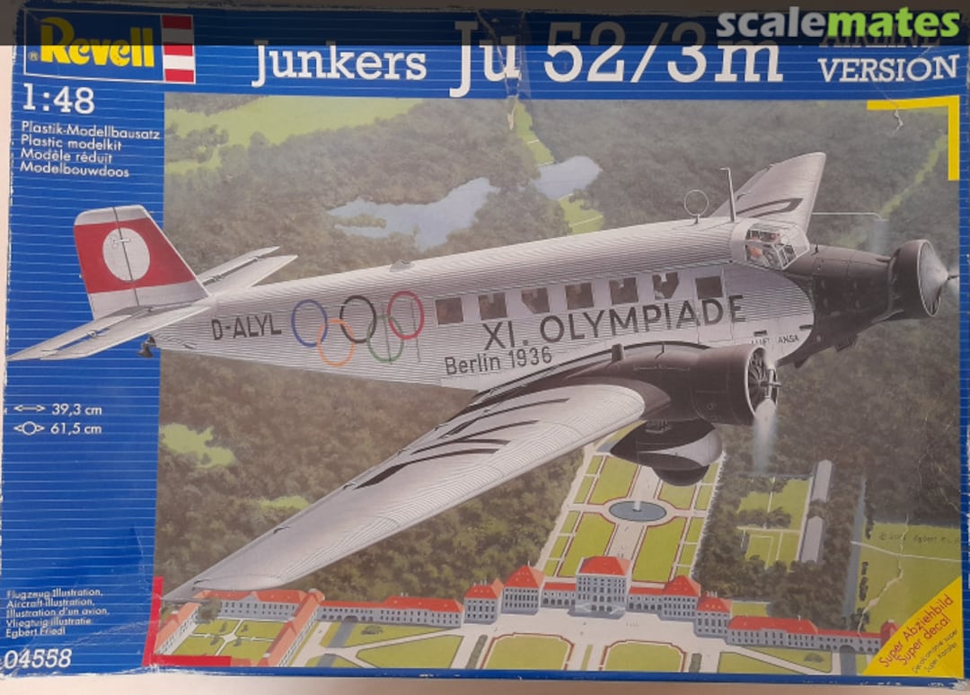 Boxart Junkers Ju 52/3m Airline Version 04558 Revell