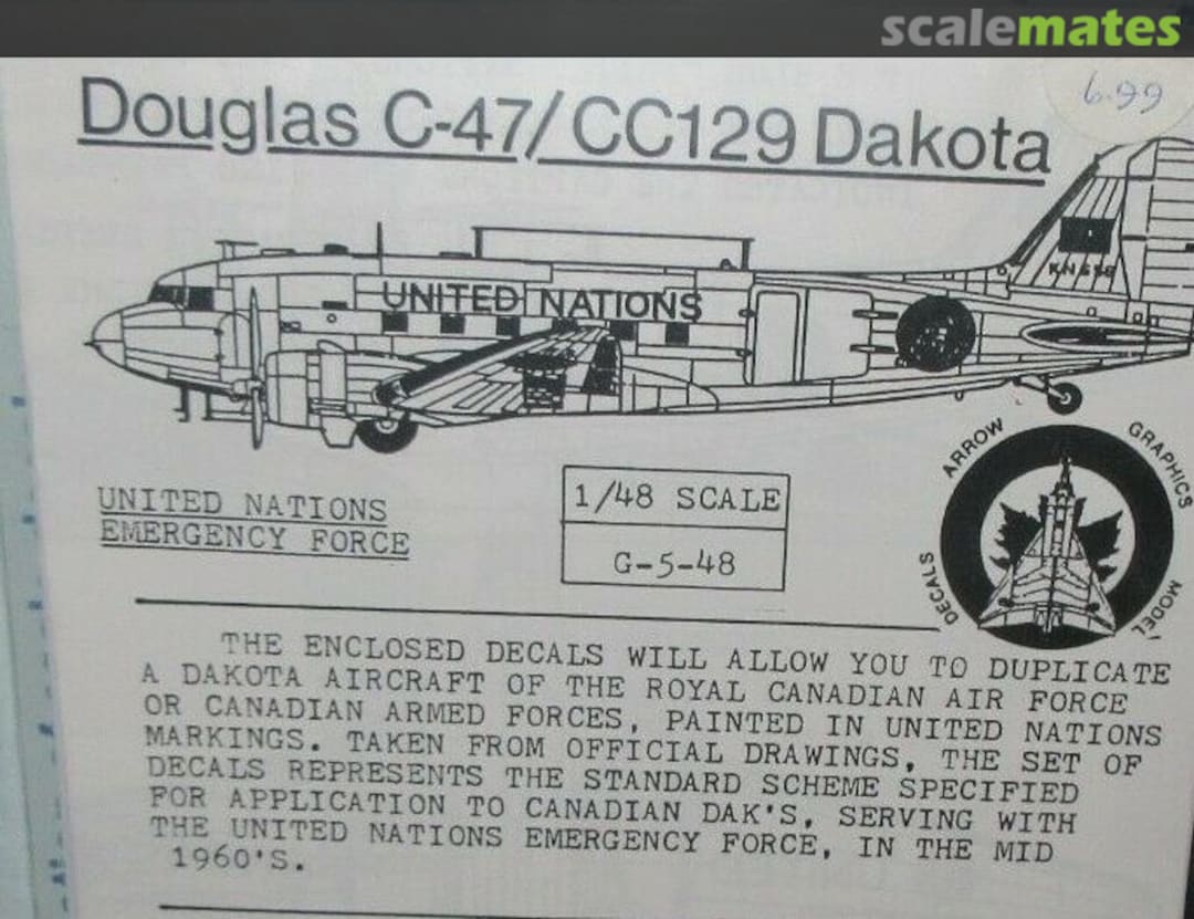 Contents Douglas C-47/CC-129 Dakota G-5-48 Arrow Graphics