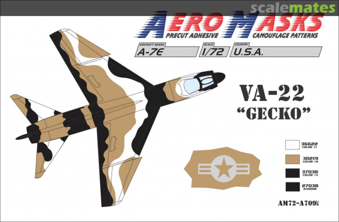 Boxart A-7E USA VA-22 "Gecko" AM72-A709 AeroMasks