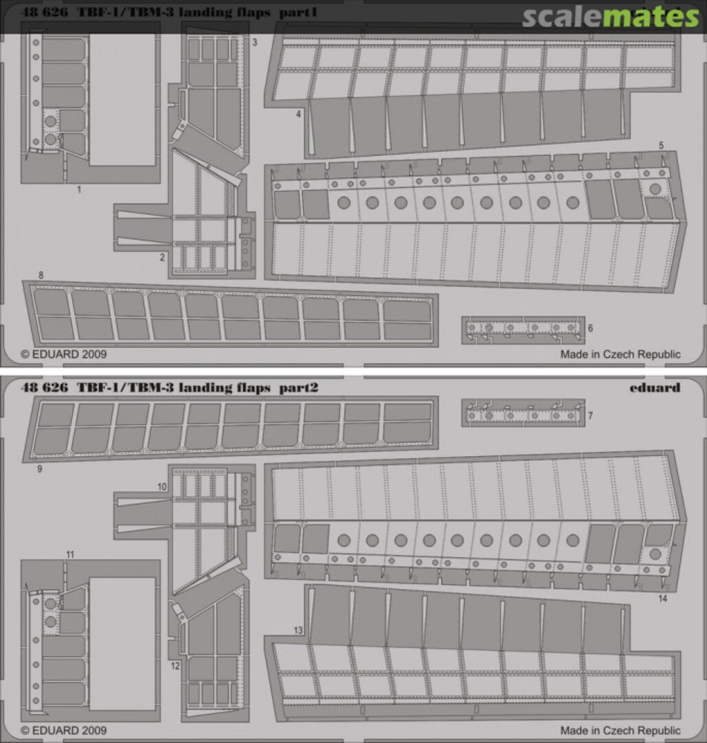 Boxart TBF-1 / TBM-3 Landing flaps 48626 Eduard