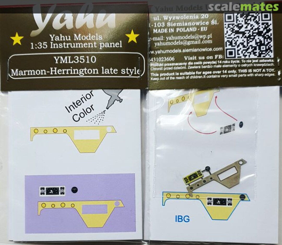 Boxart Marmon-Herrington Late Style Instrument Panel YML3510 Yahu Models