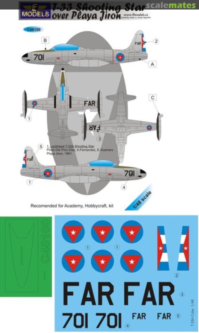 Boxart Lockheed T-33 Shooting Star over Playa Jiron C48100 LF Models