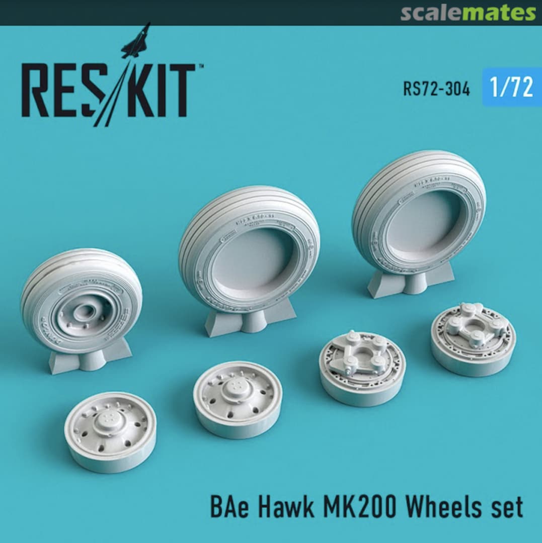 Boxart BAe Hawk MK200 - wheels set RS72-0304 ResKit