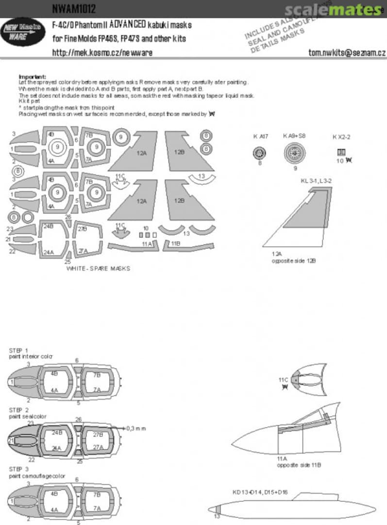 Boxart F-4C/D Phantom II ADVANCED kabuki masks NWAM1012 New Ware