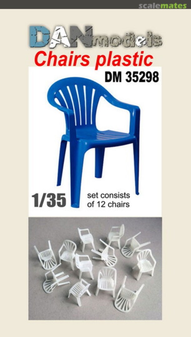 Boxart Plastic chairs (12 pcs.) - resin set DM35298 DANmodels