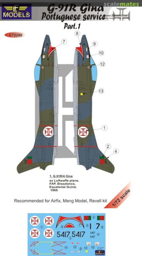 Boxart G.91R Gina Portuguese Service Part.1 C72280 LF Models