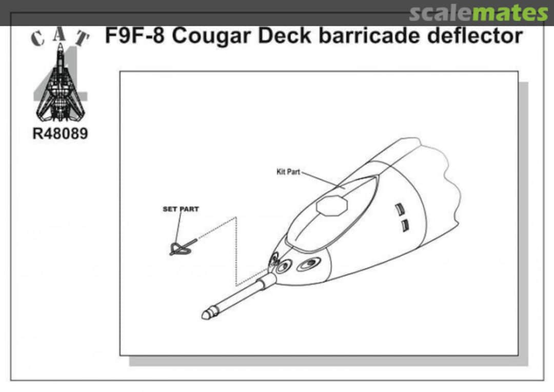 Boxart F9F-8 Cougar Deck barricade deflector CAT4-R48089 CAT4