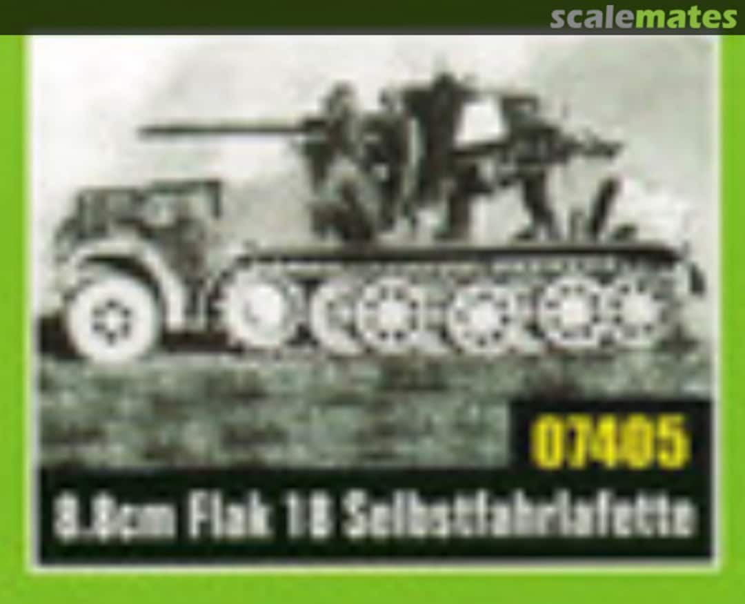 Boxart 8,8cm Flak 18 auf schwerem Zugkraftwagen 12t 07405 Trumpeter