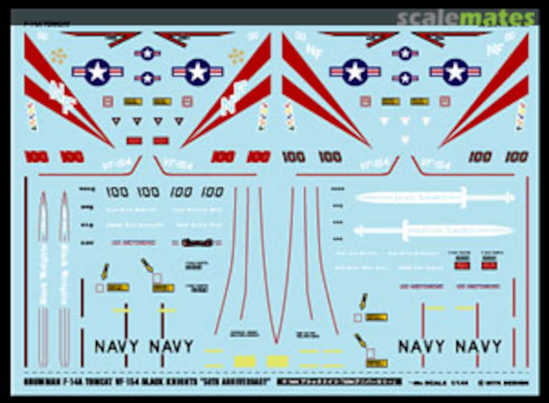 Boxart Grumman F-14A Tomcat VF-154 Black Knights `50th Anniversary` A-185 MYK Design