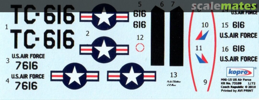 Boxart MiG 15 US Air Force 73109 Kopro