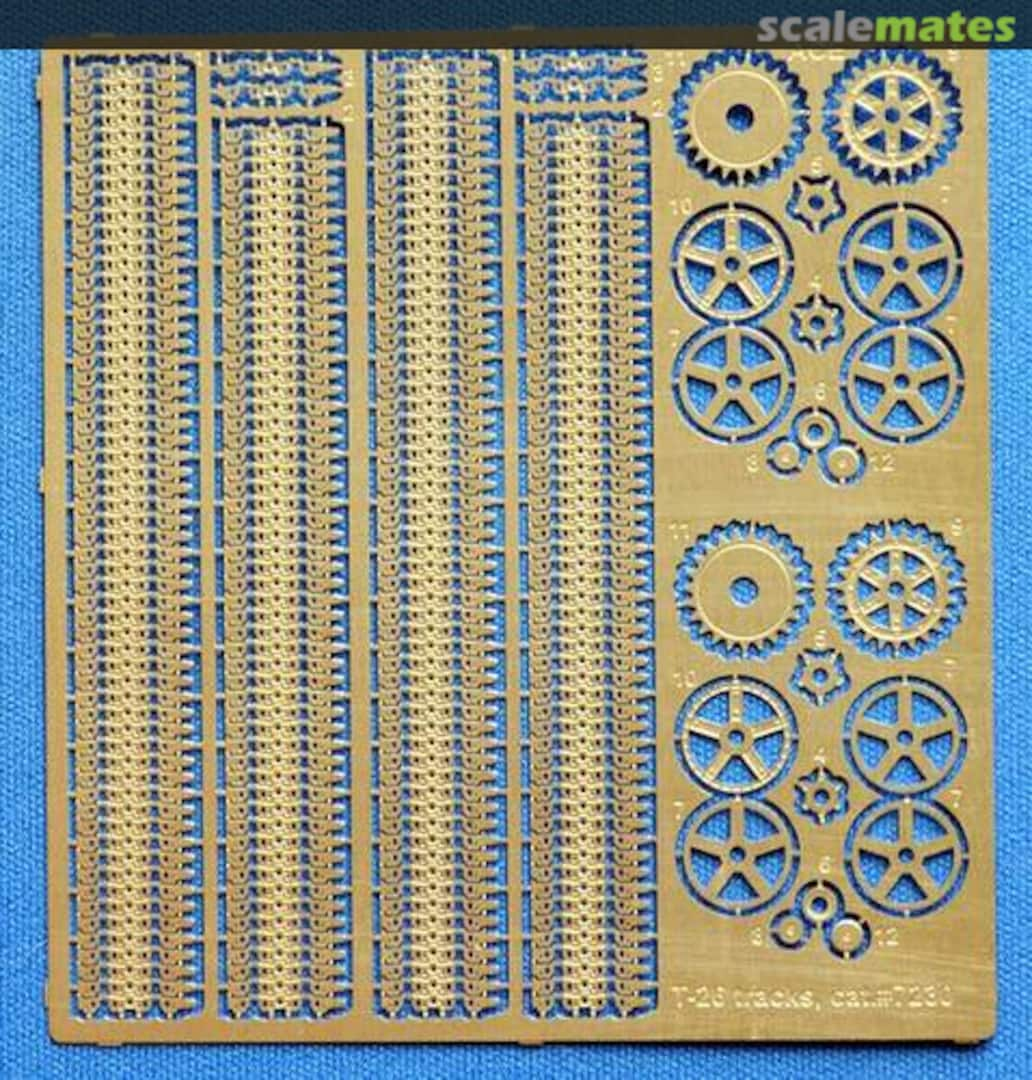 Boxart T-26 tracks (replacement set for Skif / UM kits) + spocket + idler wheel 7230 ACE