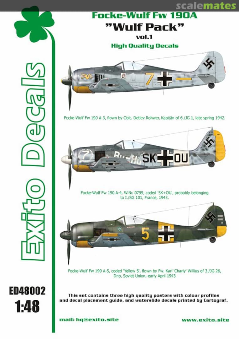 Boxart Focke-Wulf Fw 190A ED48002 Exito Decals