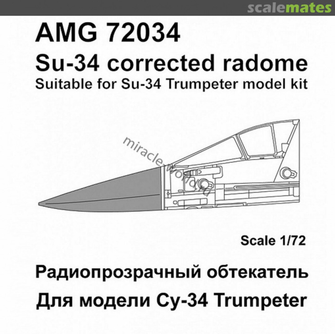 Boxart Su-34 corrected radome 72034 Amigo Models