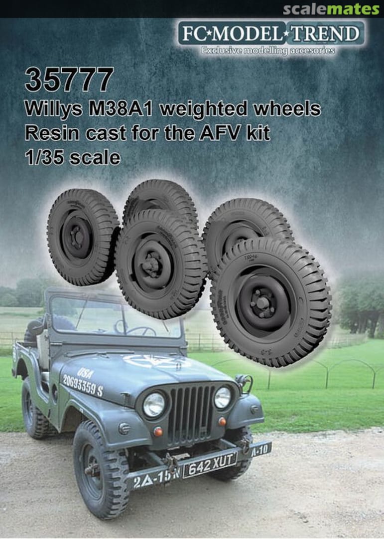 Boxart Willys M38A1 weighted wheels 35777 FC Model Trend