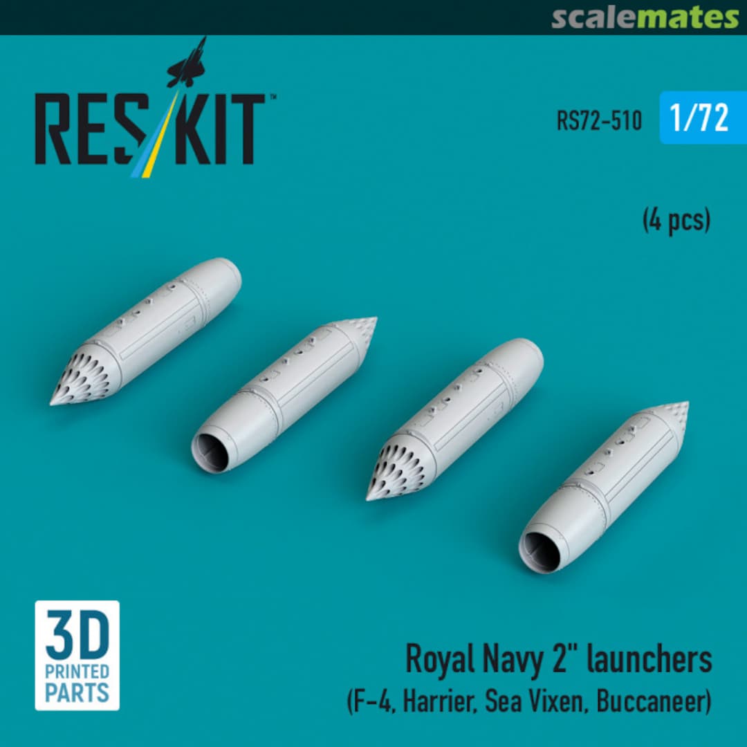 Boxart Royal Navy 2" launchers (4 pcs)  RS72-0510 ResKit