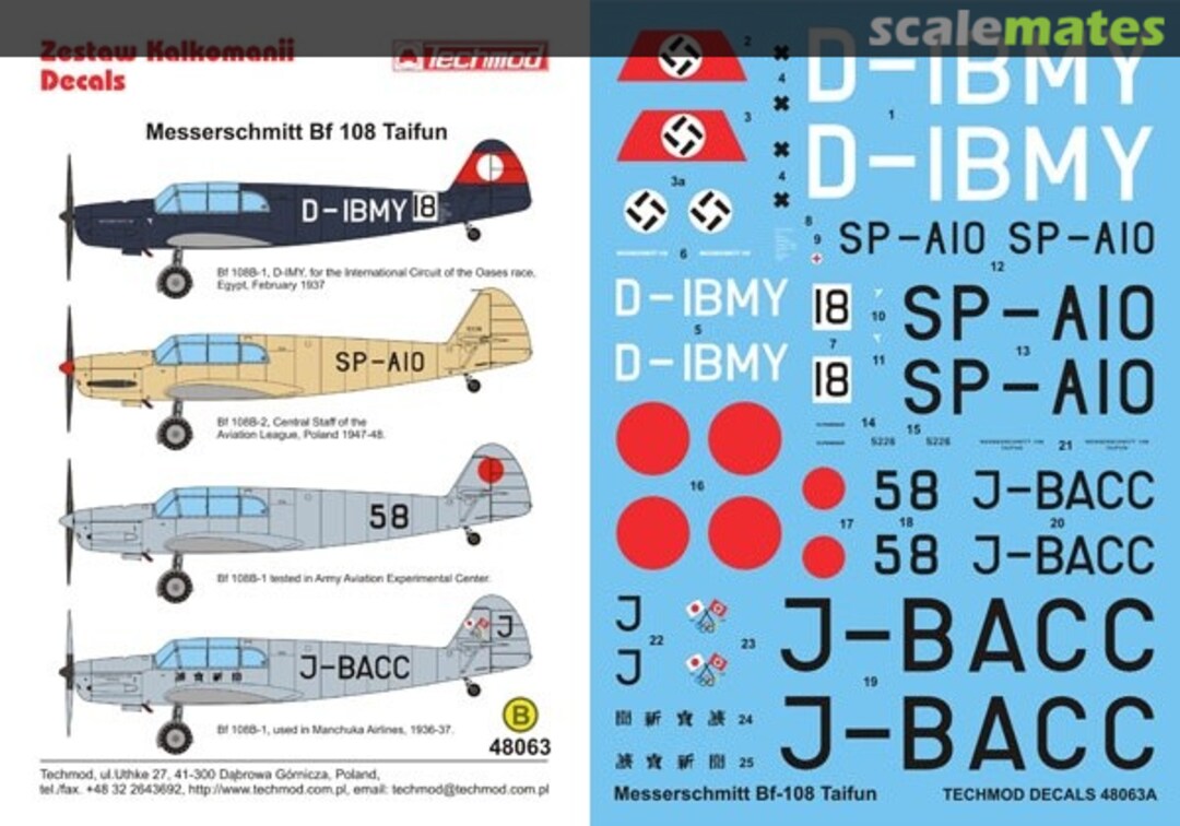 Boxart Messerschmitt Bf 108 Taifun 48063 Techmod