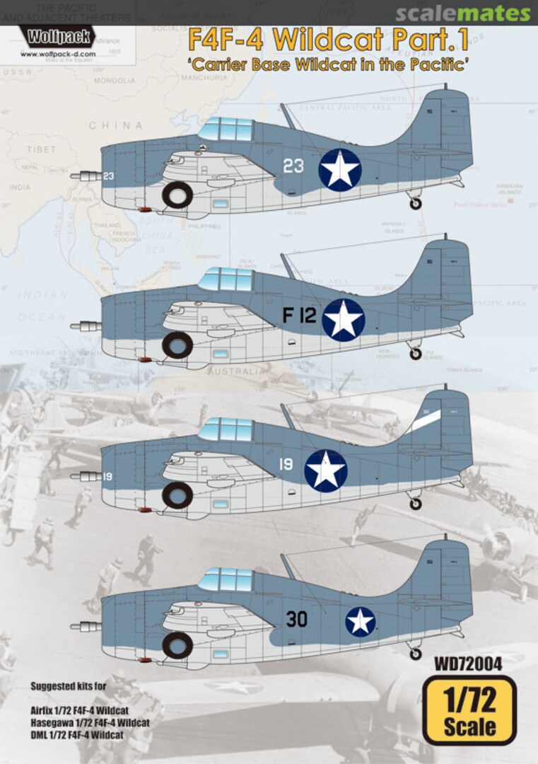 Boxart F4F-4 Wildcat Part.1 'Carrier Base Wildcat in the Pacific' WD72004 Wolfpack