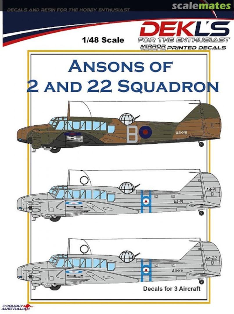 Boxart Ansons of 2 and 22 Squadron DL-48046 DEKL's