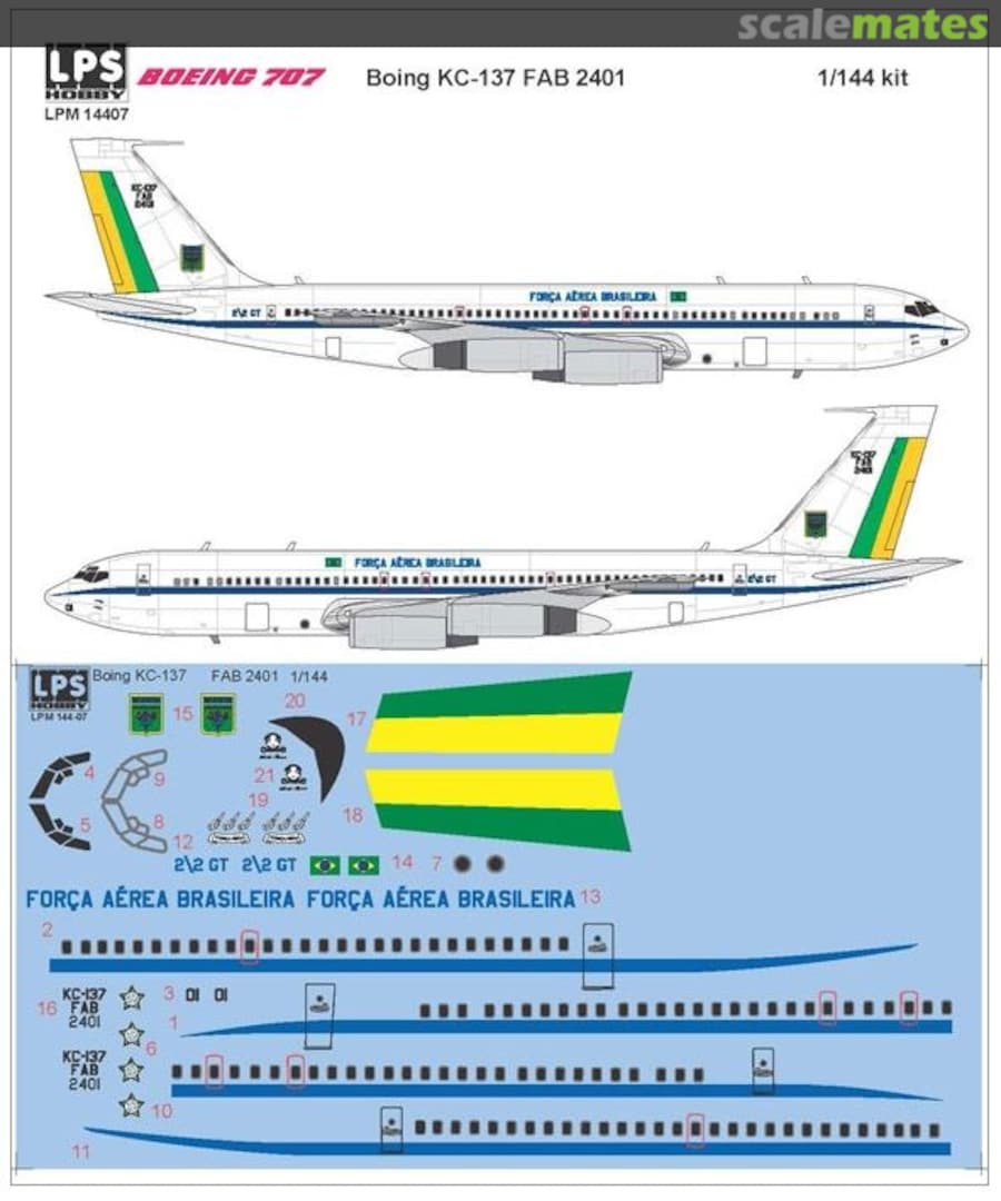 Boxart Força Aérea Brasileira KC-137 LPM14407 LPS Hobby