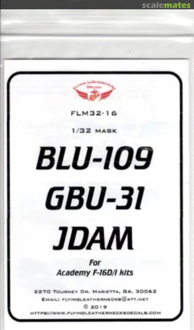 Boxart BLU-109 GBU-31 JDAM FLM32-16 Flying Leathernecks