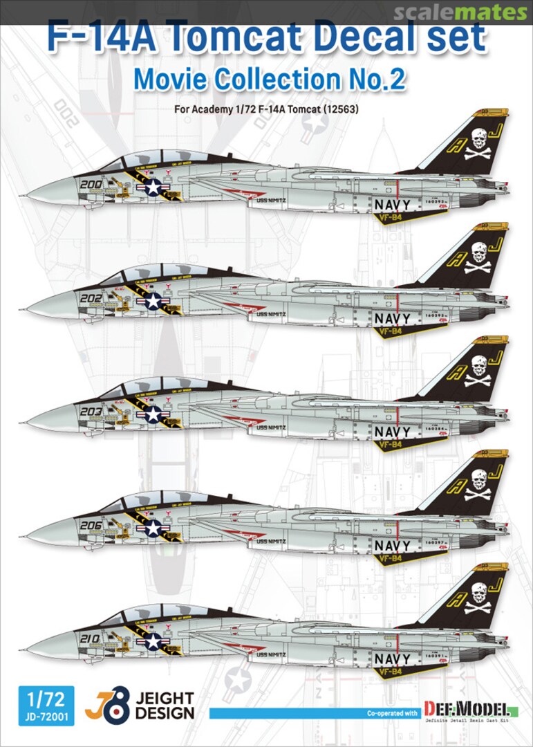 Boxart F-14A Tomcat Decal set JD-72001 Jeight Design