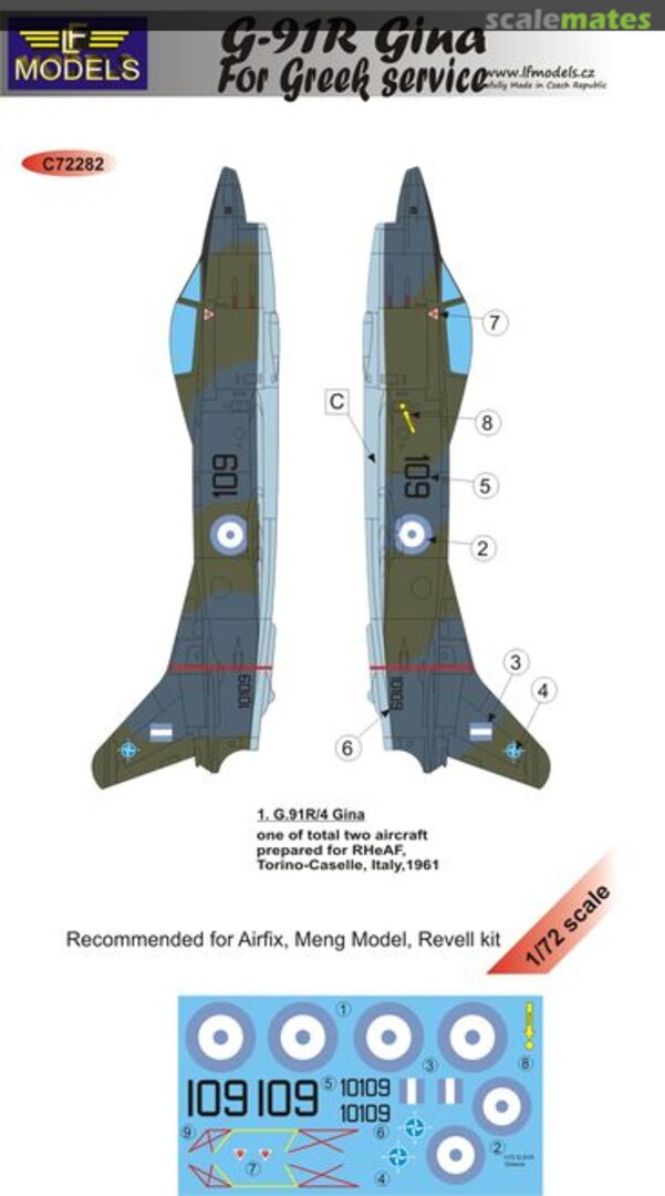 Boxart G.91R Gina for Greek Service C72282 LF Models