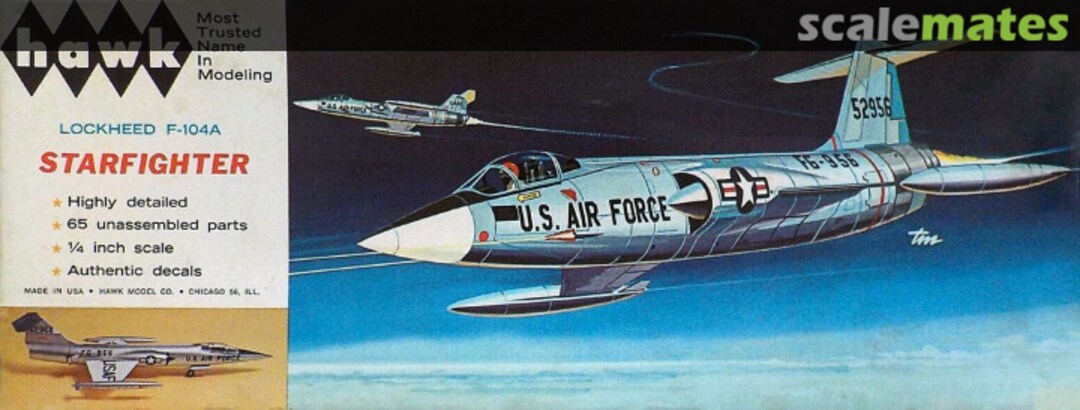 Boxart Lockheed F-104A Starfighter 504-130 Hawk