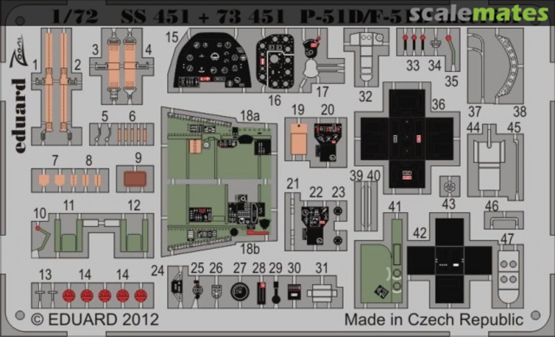 Boxart P-51D/F-51D Mustang interior SS451 Eduard