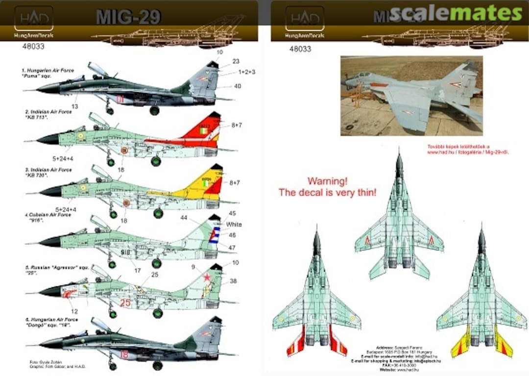 Boxart MiG-29 48033 HungAeroDecals