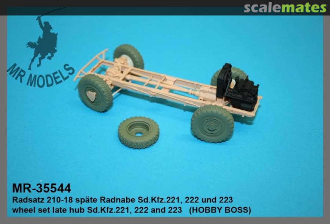 Boxart wheel set late hub Sd.Kfz.221, 222 and 223 MR-35544 MR Modellbau