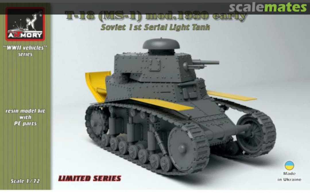 Boxart T-18 (MS-1) mod. 1930 leichter Panzer, Armory, M72212a M72212a Armory