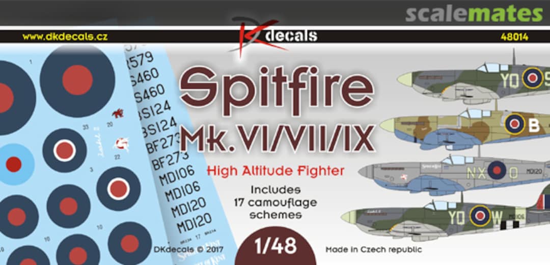 Boxart Spitfire Mk. VI/VII/IX 48014 DK Decals