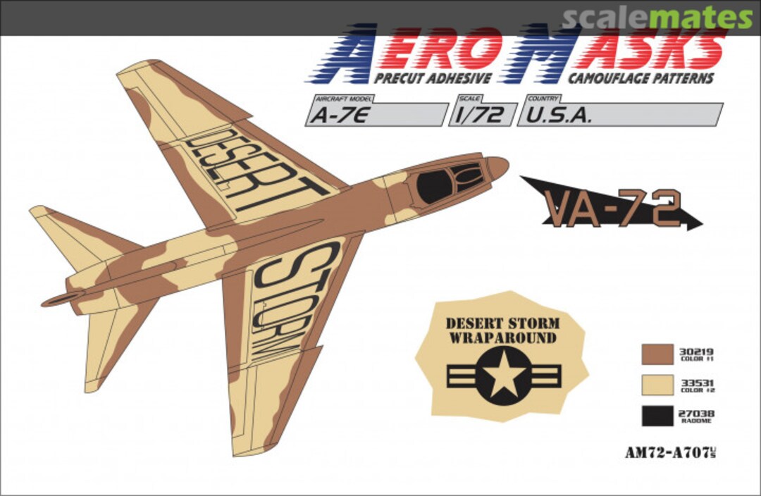 Boxart A-7E USA VA-72 Desert Storm Wraparound AM72-A707 AeroMasks